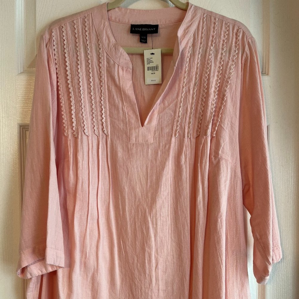 Lane Bryant 18/20 Pink Tunic NWT